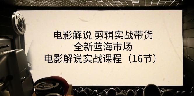 电影解说 剪辑实战带货全新蓝海市场，电影解说实战课程(16节