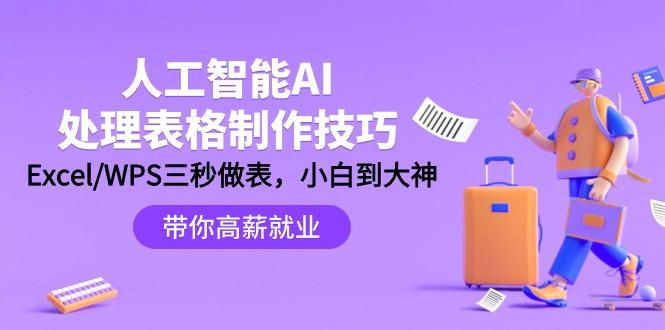 (9459期)人工智能-AI处理表格制作技巧：Excel/WPS三秒做表，大神到小白